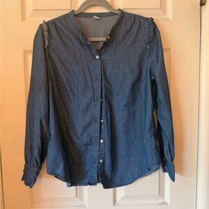 Old Navy Blue Long Sleeve Button Down Shirt